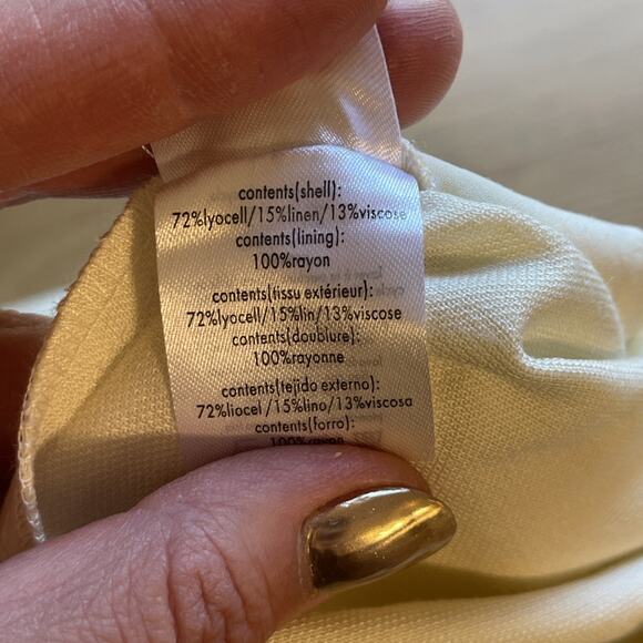 NWT WeWoreWhat x Revolve Women's Size 00 Off White Linen Blend Ivory Trousers - Picture 8 of 8